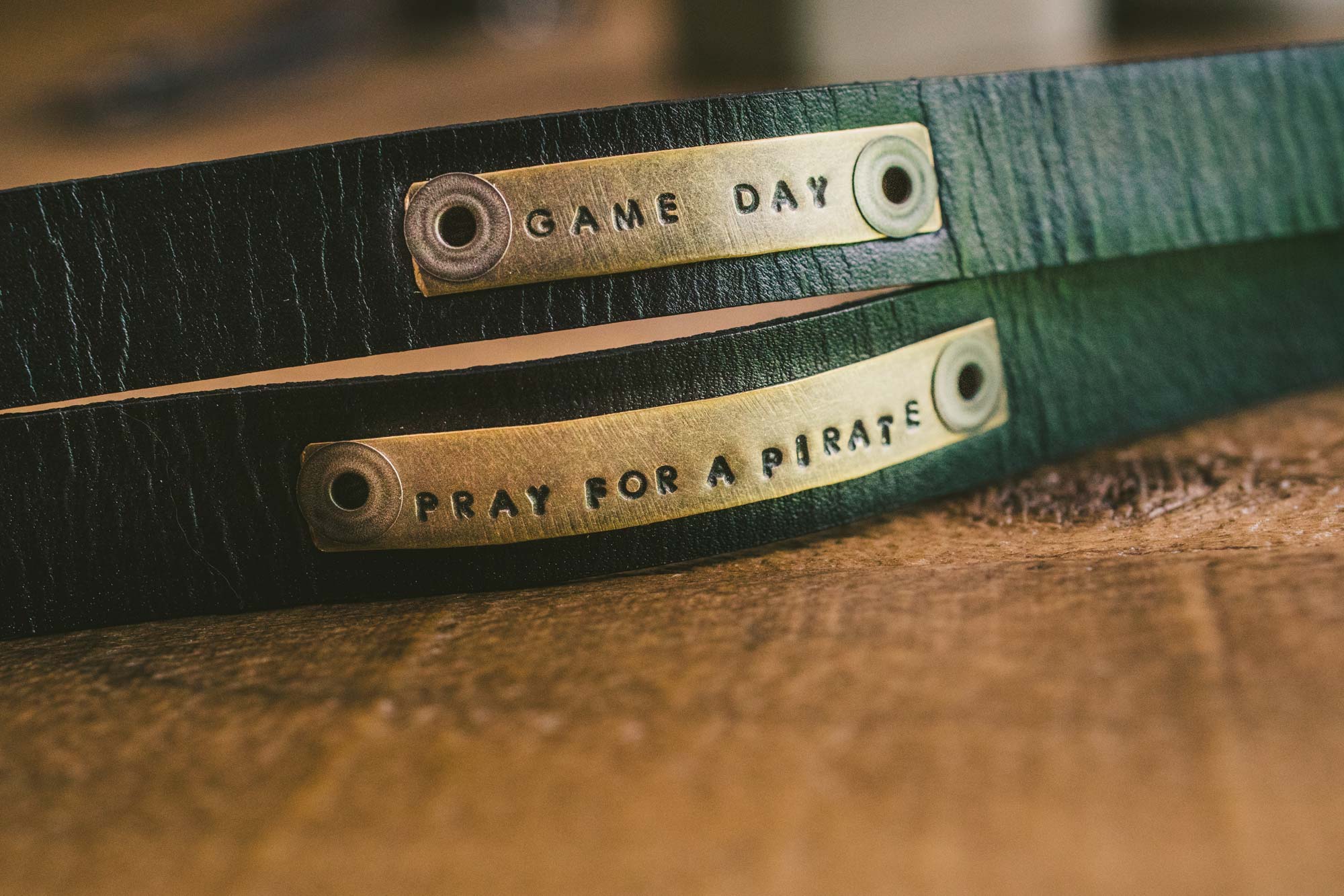 Game Day Leather Skinny Bracelet