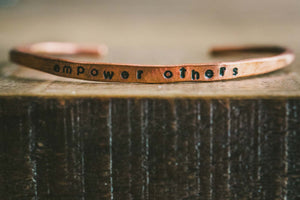 Empower Others Brass Skinny Bracelet