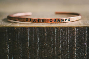 State Champs Brass Skinny Bracelet