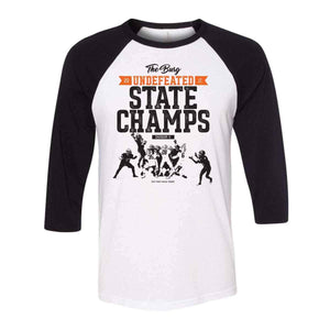 Football State Champs Tee in White 3/4 Sleeve