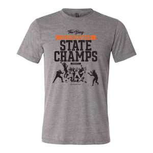 Football State Champs Tee in Grey Triblend