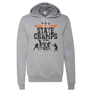 Football State Champs Hoodie in Heather Grey